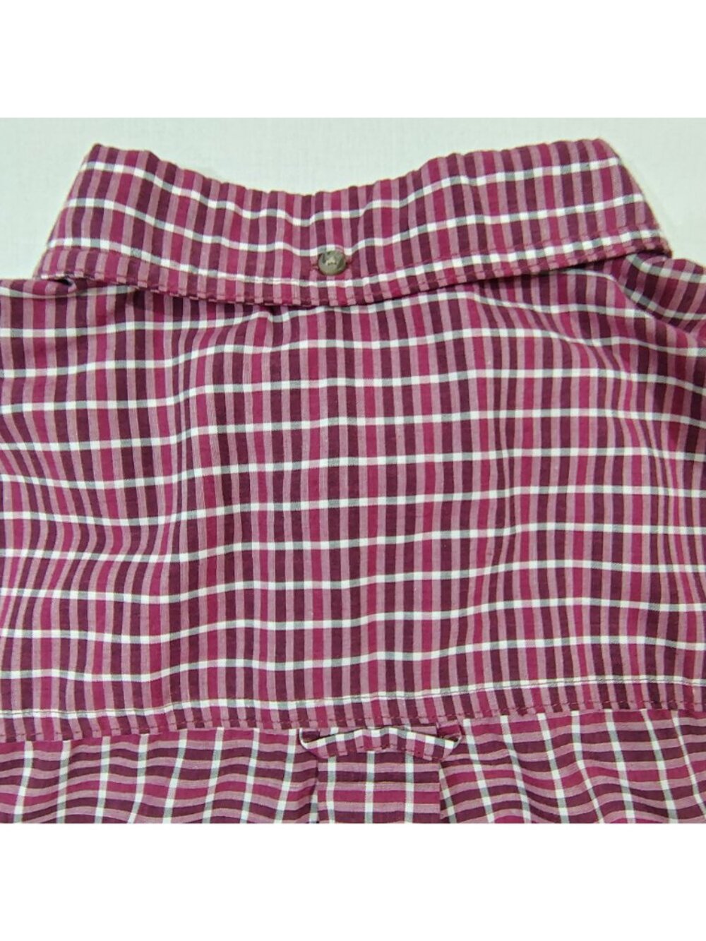 Vintage Wrangler Riata Button-Down Shirt Mens XXL Burgundy Plaid Long-Sleeve - Picture 4 of 15